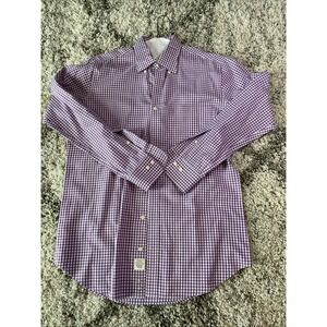 Peter Millar Men's Nanolux Easy Care L/S Button Shirt Purple Check‎ • Medium
